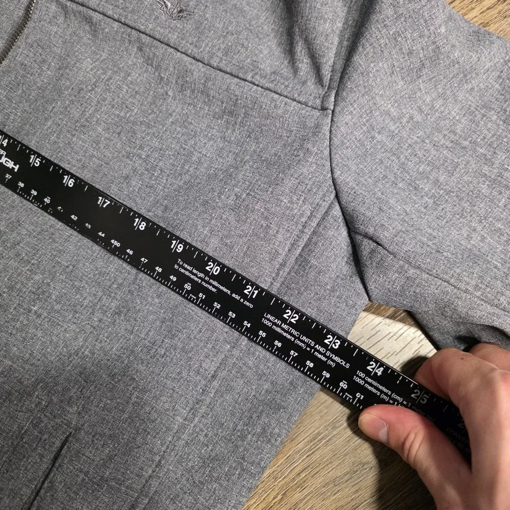 Dockers Mens Gray Softshell Full Zip Jacket Fleece Lined Size L Large Heathered - Picture 4 of 7